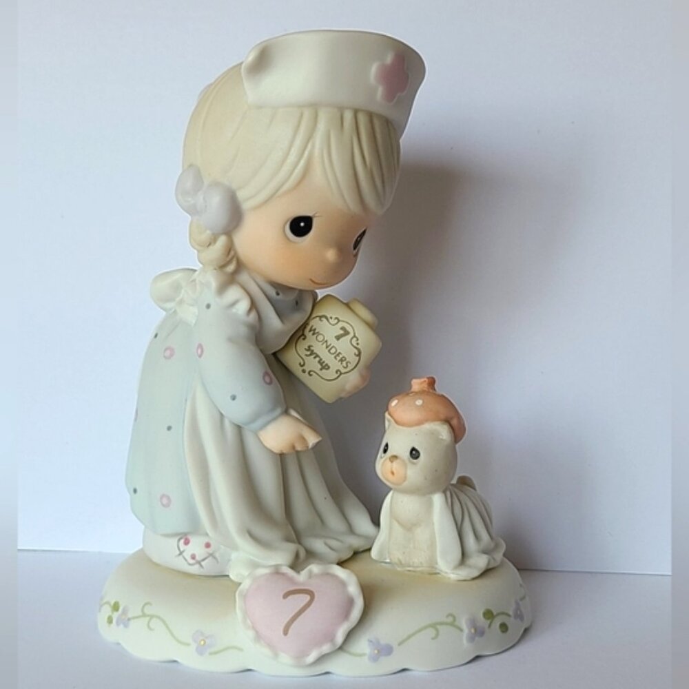 Vintage 1995 Precious Moments Growing In Grace 7 Years Old Collectible Figurine
